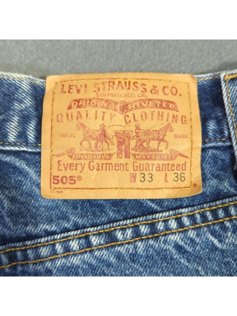 Levi's VTG Jeans Mens 33x36 Fits 30x34 Blue 505 Regular Fit Straight Made In USA